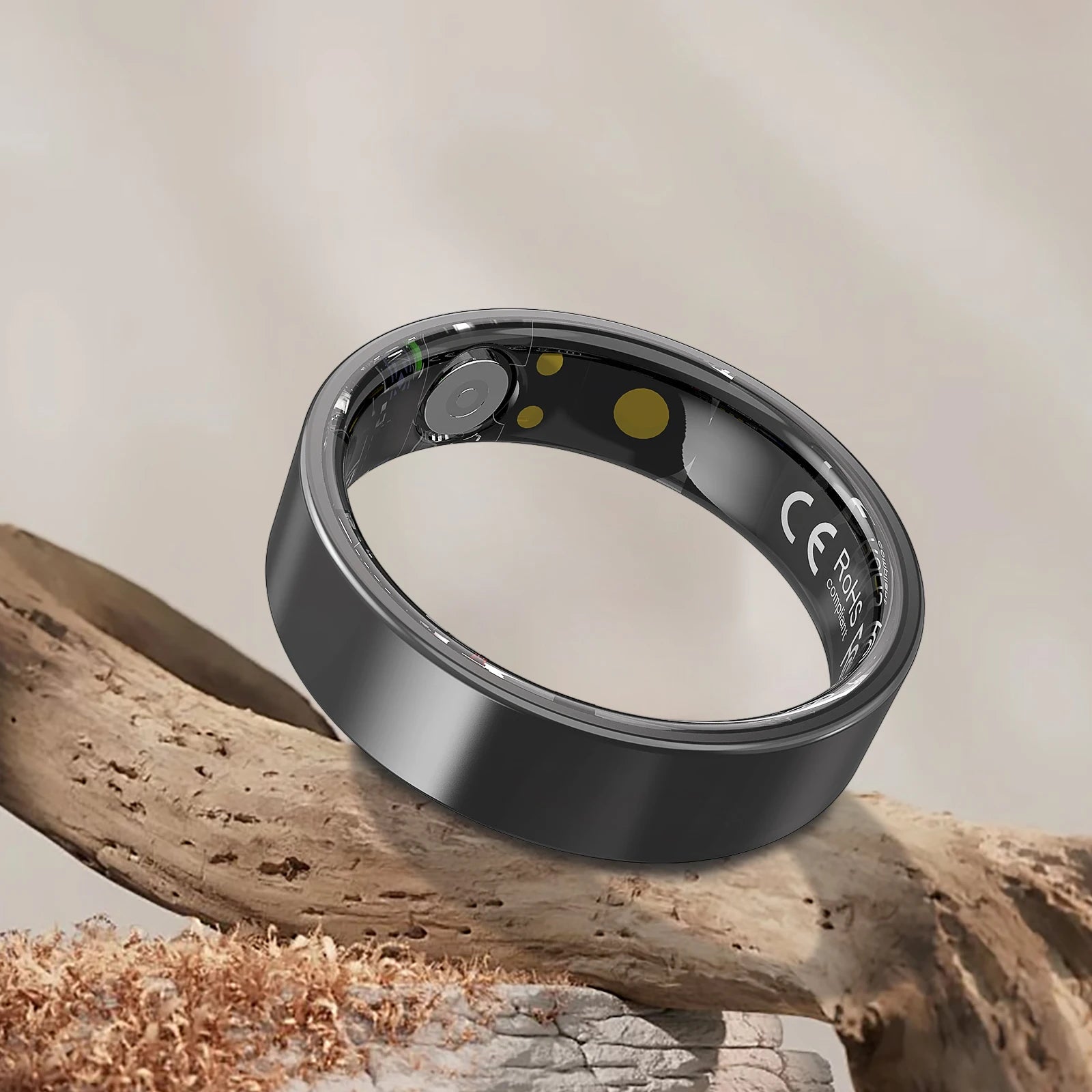 Smart Ring, Touch Screen, Stainless Steel Material, Multi-Sport Mode, Sleep Tracking, Calories, Long Battery Life