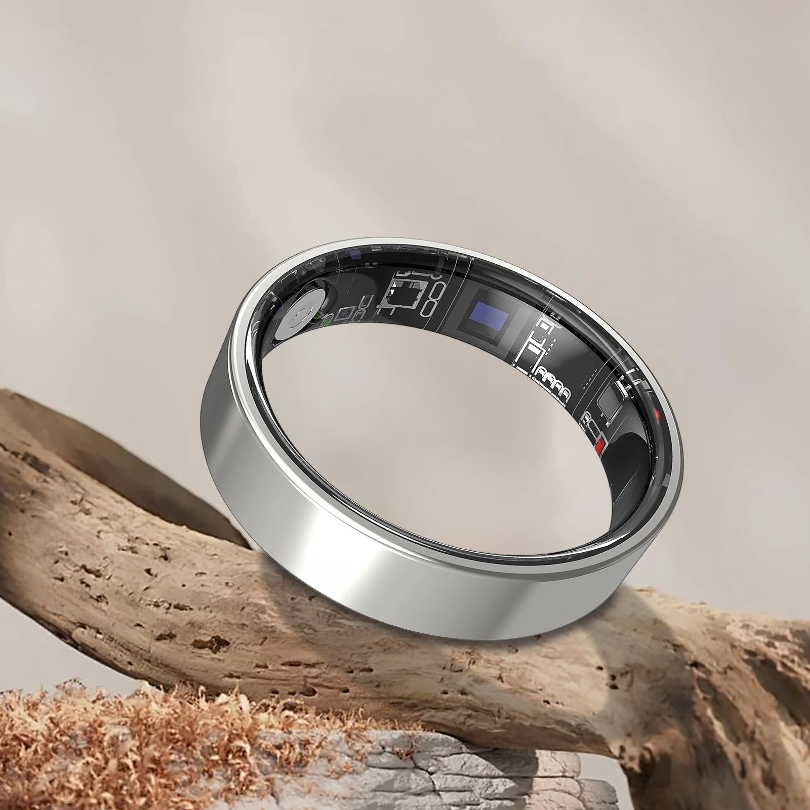 Smart Ring, Touch Screen, Stainless Steel Material, Multi-Sport Mode, Sleep Tracking, Calories, Long Battery Life